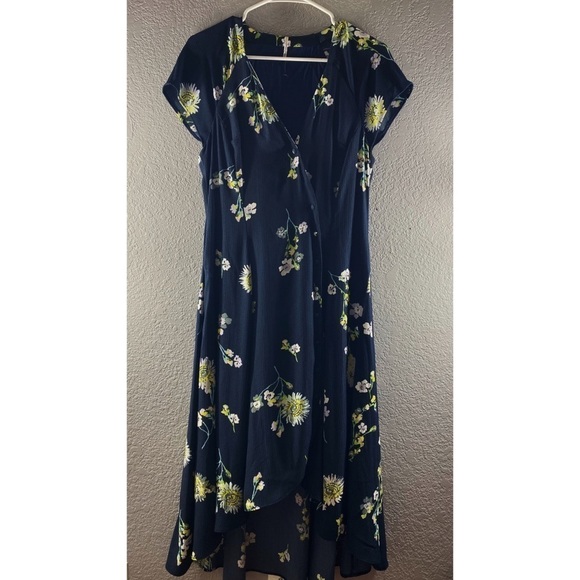 Free People Lost In You Floral Navy Midi Dress - Picture 5 of 15
